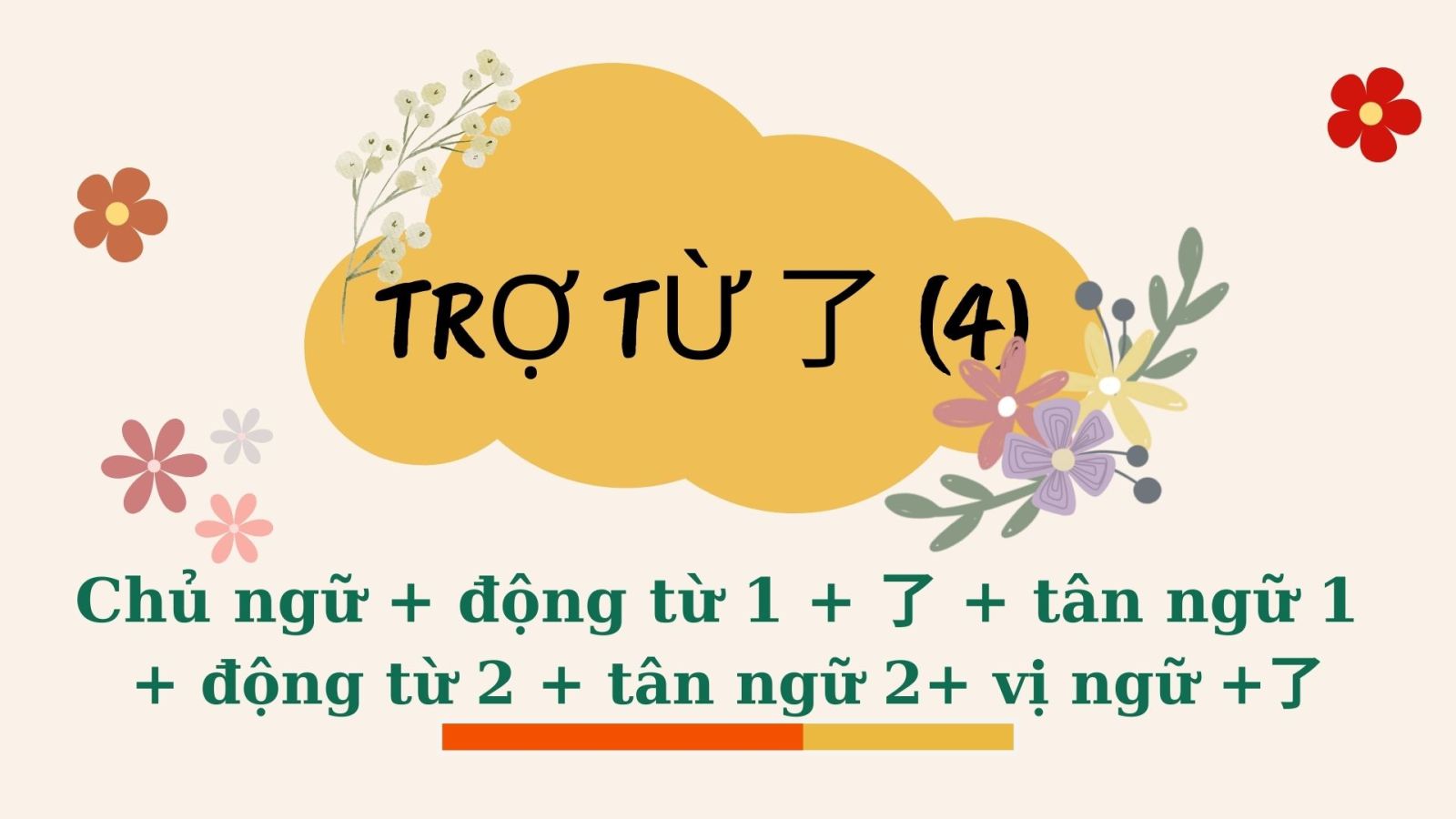 Biểu đạt hành động thứ 2 xảy ra ngay khi hành động thứ 1 kết thúc